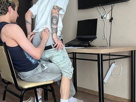 asked stepbrother to help with homework, deepthroat blowjob and ass fucking part 1 gay dealings videos asian old men