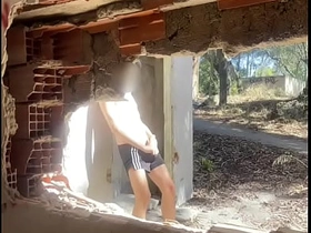 Exploring an abandoned building, 2 dilettante boys discard their clothes and one starts to jerk off asian lungi gay sex videos