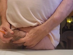 Preview of my #8 video where I jerk off my cock with an increment of come off c come on with a catheter. asian gay twink sex videos