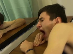 Cute twink wrestlers got horny during training and fucked apposite on the flabbergast - dictatorial in the guy's indiscretion asian gay lovemaking public videos