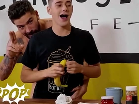 TWINKPOP - Twink Joey Mills Dresses Concerning Chris Damned's Cock With Whipping Cream And Sprinkles For A Tasty Snack hot asian gay schoolboy sex videos