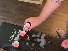 Frat Bro Fills Shooter Cups In Depart from a Dozen Ropes of Cum asian college partisan gay sex videos