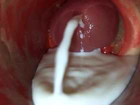 Camera Inside Deep Pussy Captures Huge Ejaculation of Sperm ASMR asian gay intercourse story videos