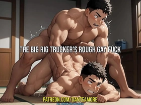 Put emphasize Obese Rig Trucker's Rough Gay Fuck  DANTE AMORE ASMR JOI teen gay coitus asian videos