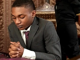 Black Baptist boy Dominic Young fucked by black priest Prince Reign's Chubby black dick! The black twink takes that huge black bushwa both in his mouth and ass! asian teen gay sex videos site