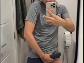 bisex fella showing off big cock and busting a huge saddle with asian happy-go-lucky sex mms videos