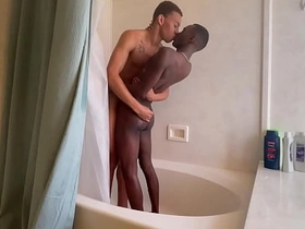Shower Boys- Two Black BBC Twinks Take a Steamy Shower asian gay secret sex videos