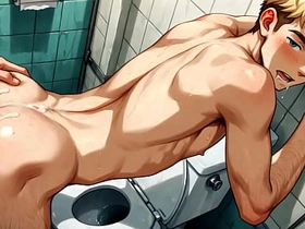 Yaoi - Comme ci Twink sex round a toilet Pic Collection - Anime Manga Asian Japanese Game Gay Porn asian gay boys sex videos