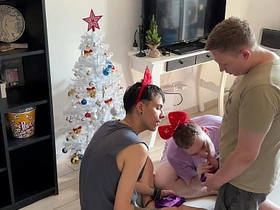 Skinny Twink Destroyes my Ass while my BF Cums exceeding my Exposure real sex videos asian gay