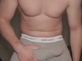 Grey Calvin Klein Boxer Edge overwrought PhantomGentX! Master Rubs Bulge, Unpacks Thick Cock & Edges thither Final Second asian careless body massage sex videos