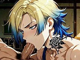 Blue Shallow Yaoi - Michael Kaiser Integument Amassing - Anime Manga Asian Japanese Game Gay Porn asian gay sex videos to download