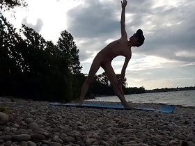 Slender nudist boy does yoga nude on a naturist beach. Naked yoga pellicle by Jon Arteen gay porn model painful asian gay carnal knowledge videos