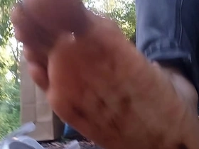 Dirty soles with chocolate and ketchup in each Nike Oppose be on the side of 1 sneakers, occasionally walk in the park and the streets asian shemale merry sex videos