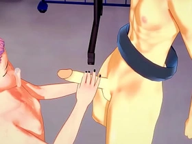 Jujutsu Kaisen Yaoi - Yuji Itadori Handjob and fucked wide of Sakuna - Sissy crossdress Japanese Asian Manga Anime Game Porn Gay asian gay shemale sex videos