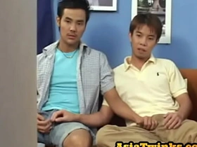 Japanese twink dick blowing before bareback doggy mating asian gay gangbang mating videos